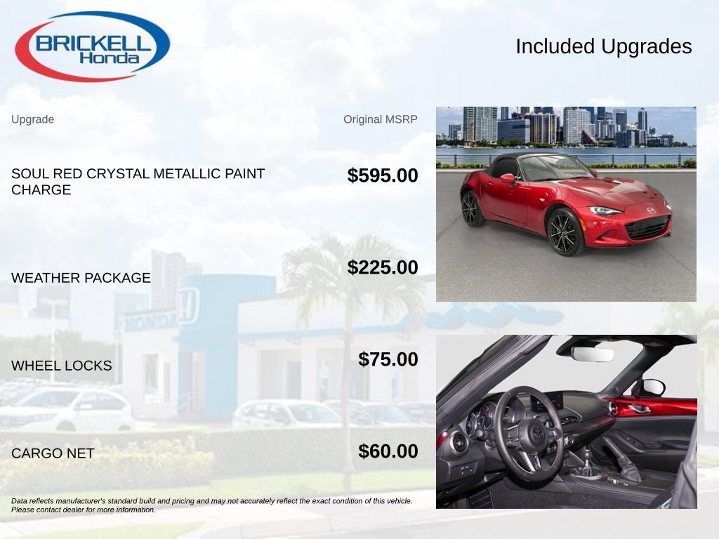 Used 2025 MAZDA MX-5 Miata Grand Touring w/ Weather Package RWD image 11