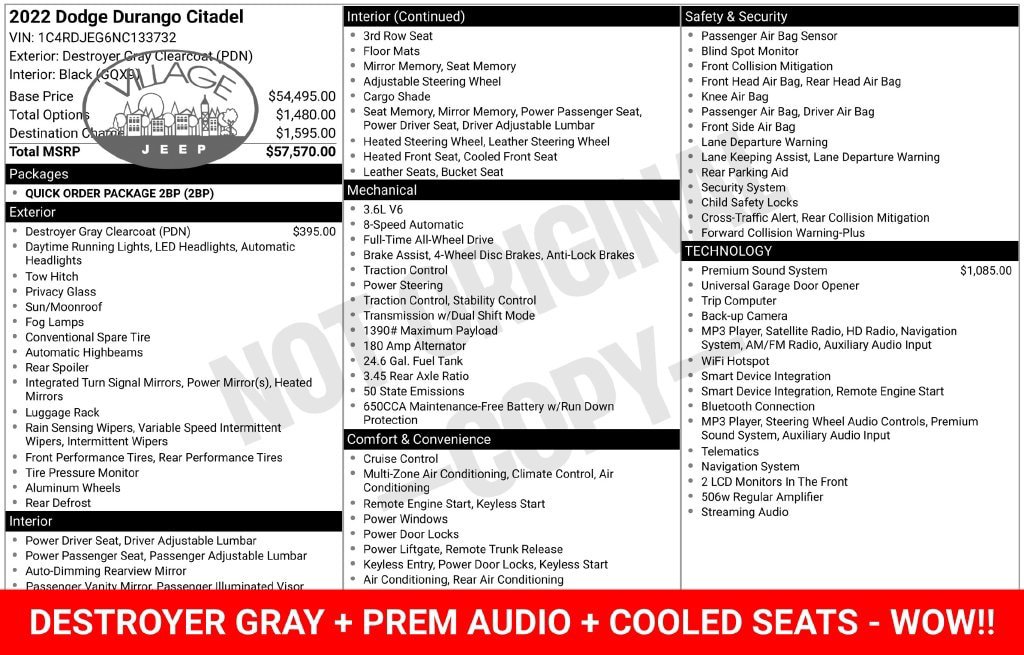 Used 2022 Dodge Durango Citadel AWD/4WD image 24