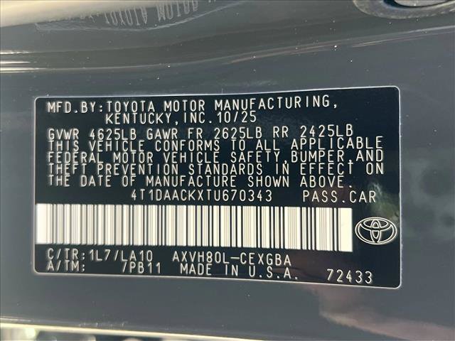 New 2026 Toyota Camry XLE FWD image 20