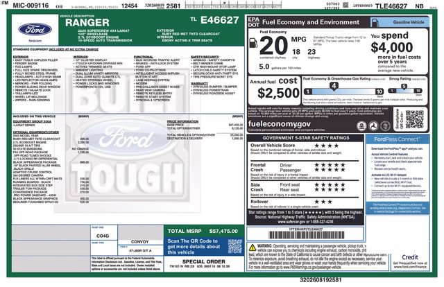 New 2026 Ford Ranger Lariat AWD/4WD image 23