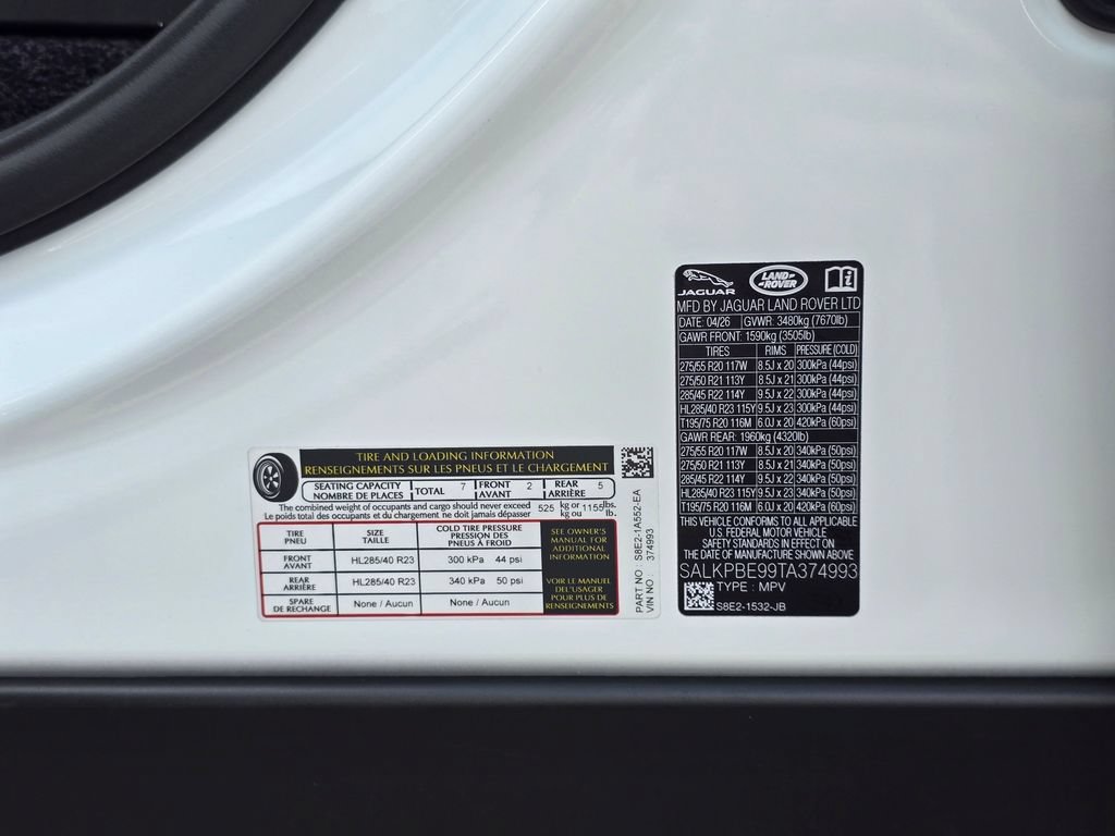 New 2026 Land Rover Range Rover Long Wheelbase SE AWD/4WD image 35