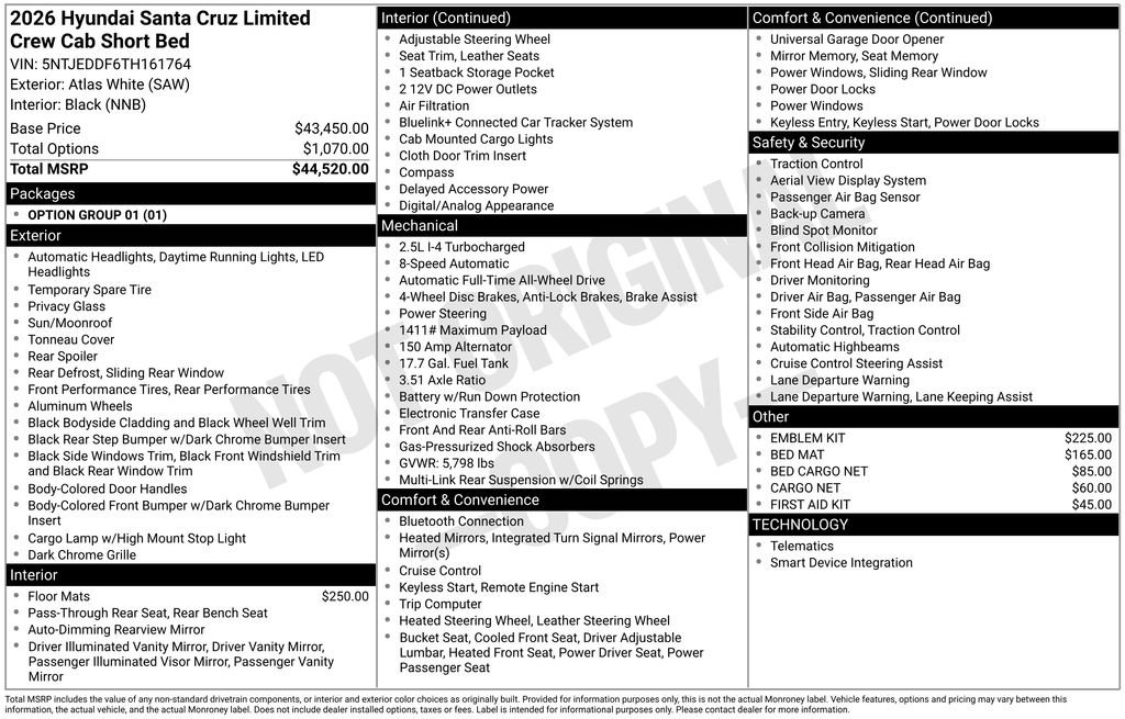 New 2026 Hyundai Santa Cruz Limited image 39