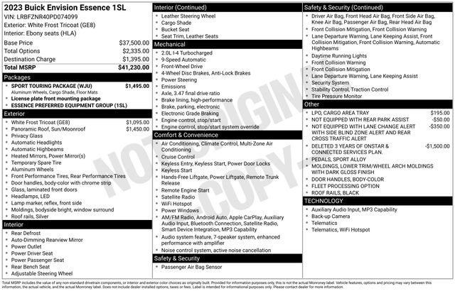 Used 2023 Buick Envision Essence w/ Sport Touring Package image 6