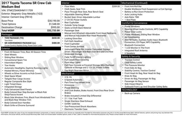 Used 2017 Toyota Tacoma SR w/ Tow Package image 34