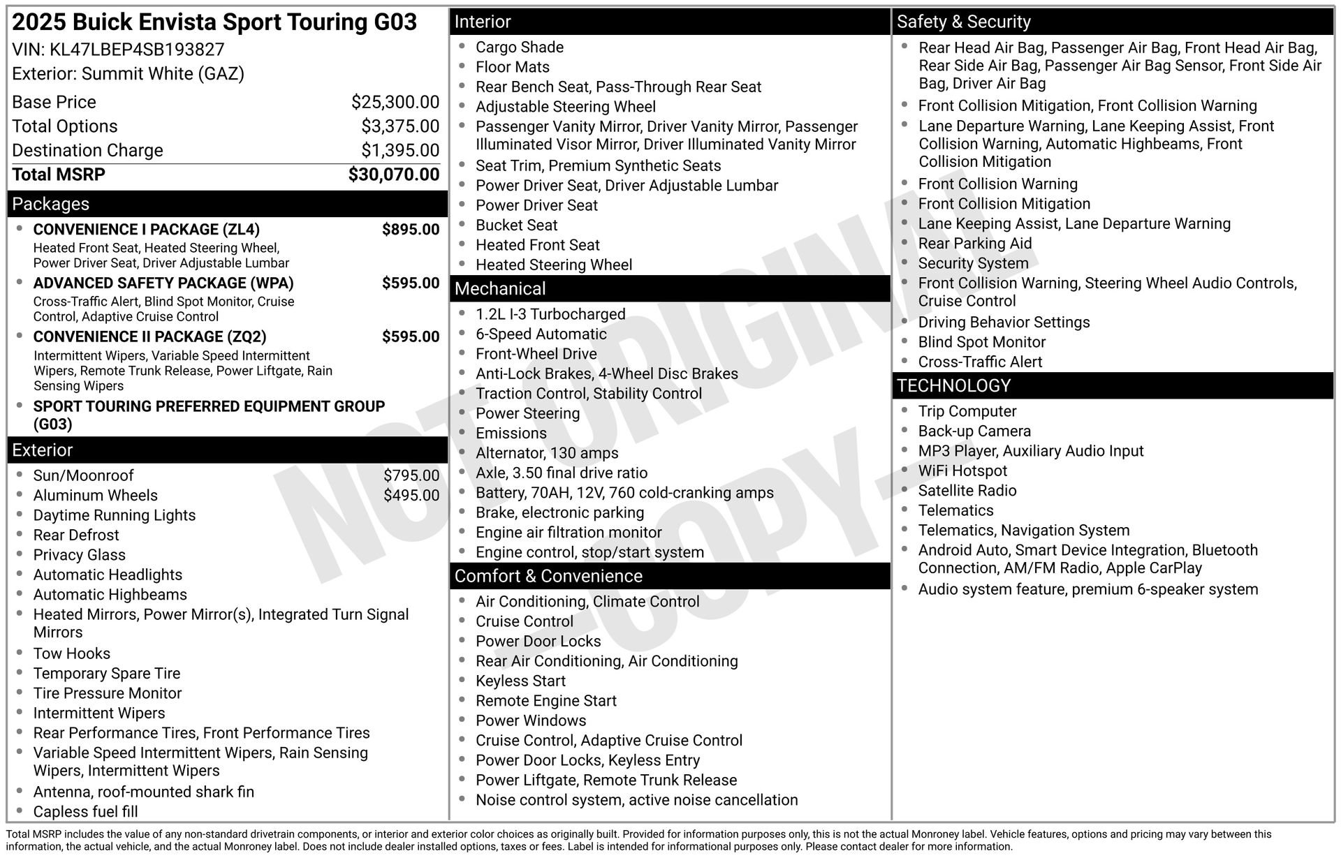 Used 2025 Buick Envista Sport Touring w/ Convenience I Package FWD image 5