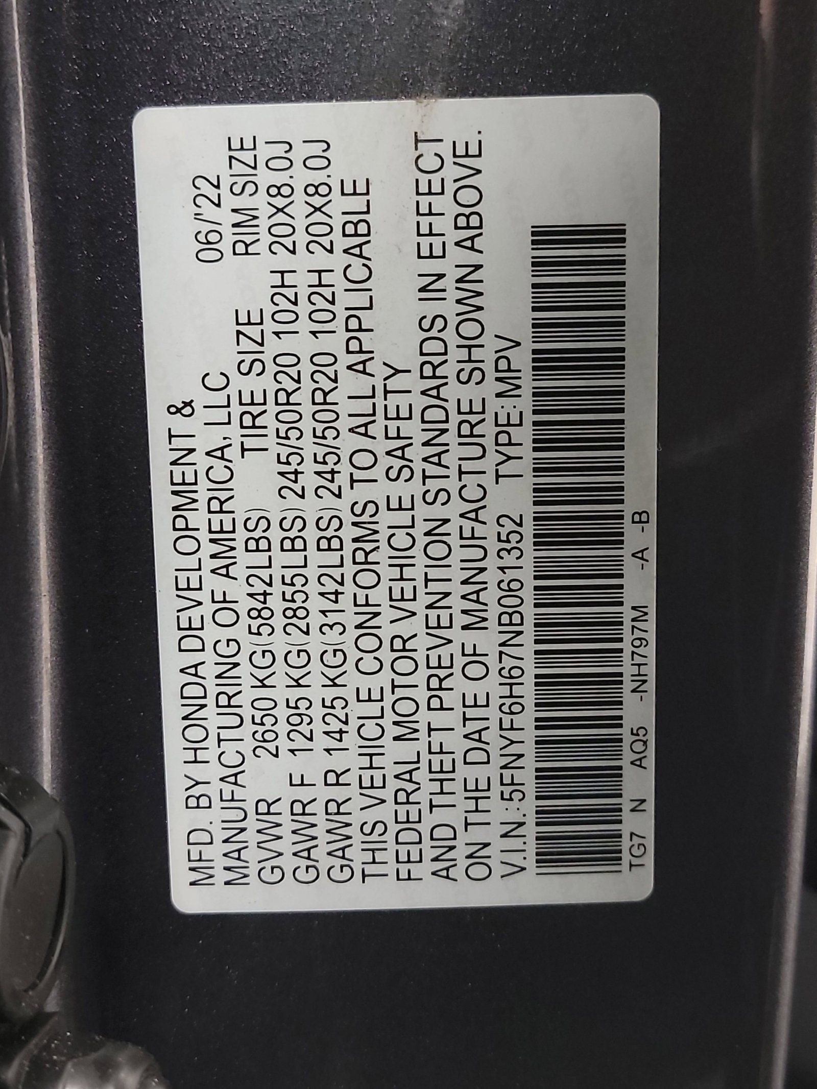 Certified 2022 Honda Pilot Touring image 33