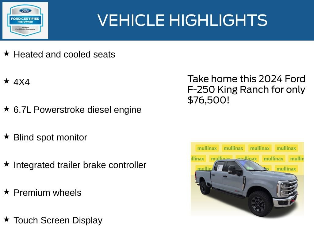 Used 2024 Ford F250 King Ranch w/ Tremor Off-Road Package AWD/4WD image 21