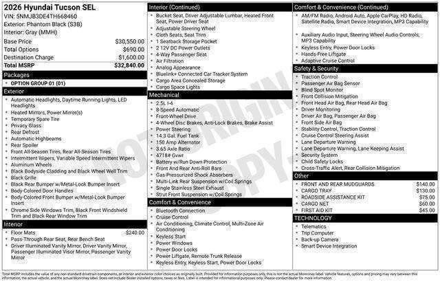 New 2026 Hyundai Tucson SEL FWD image 27