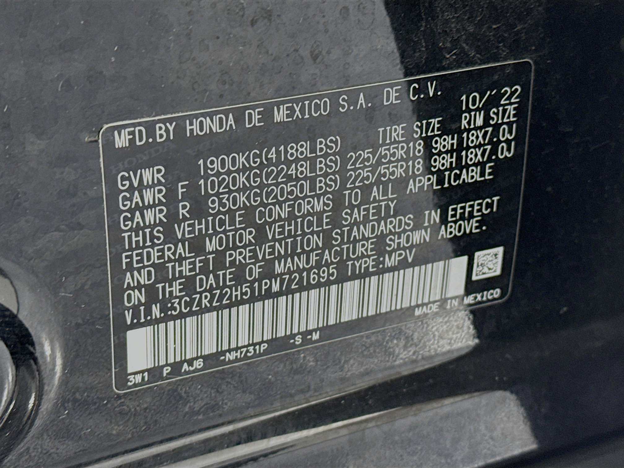 Certified 2023 Honda HR-V Sport image 30