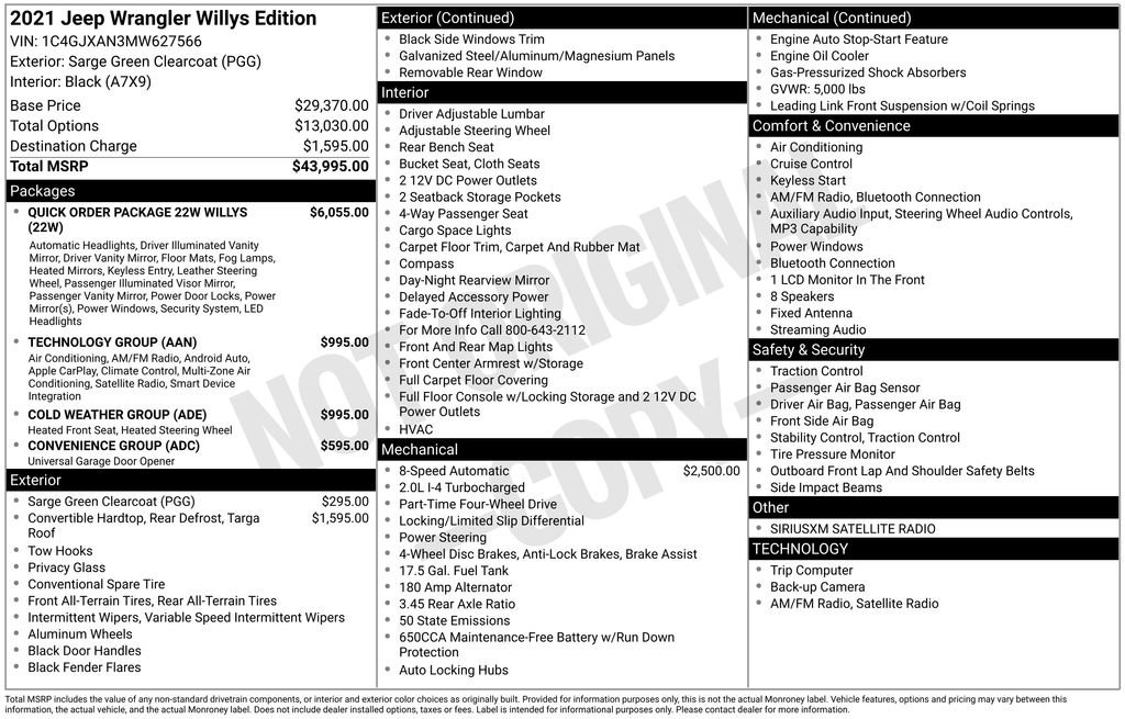 Used 2021 Jeep Wrangler Willys image 3