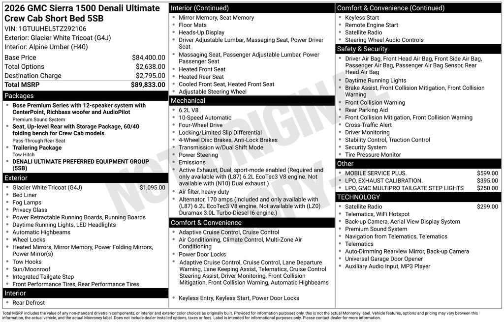 New 2026 GMC Sierra 1500 Denali Ultimate image 19