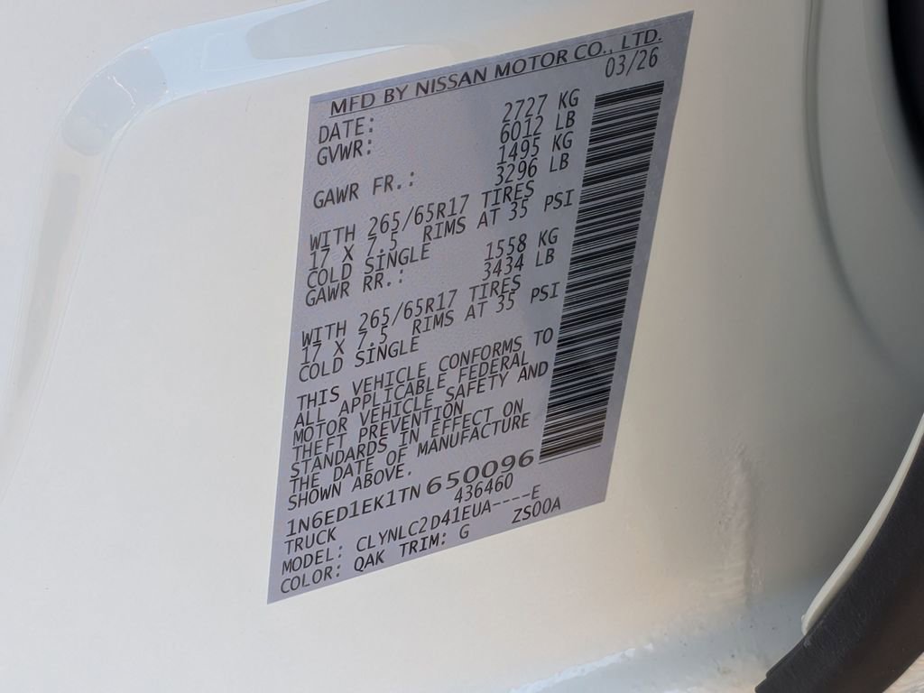 New 2026 Nissan Frontier SV w/ SV Convenience Package image 29