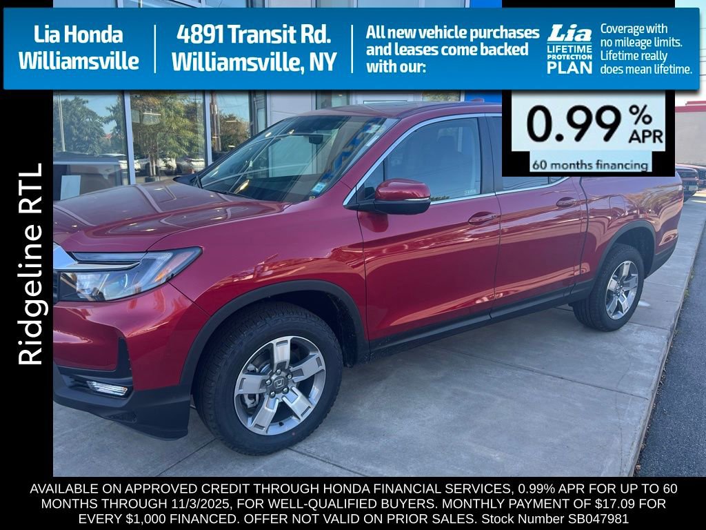 New 2025 Honda Ridgeline RTL