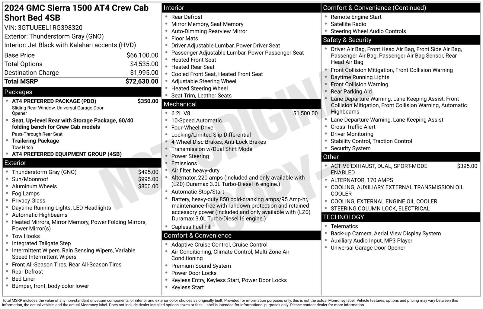 Used 2024 GMC Sierra 1500 AT4 w/ AT4 Preferred Package image 46
