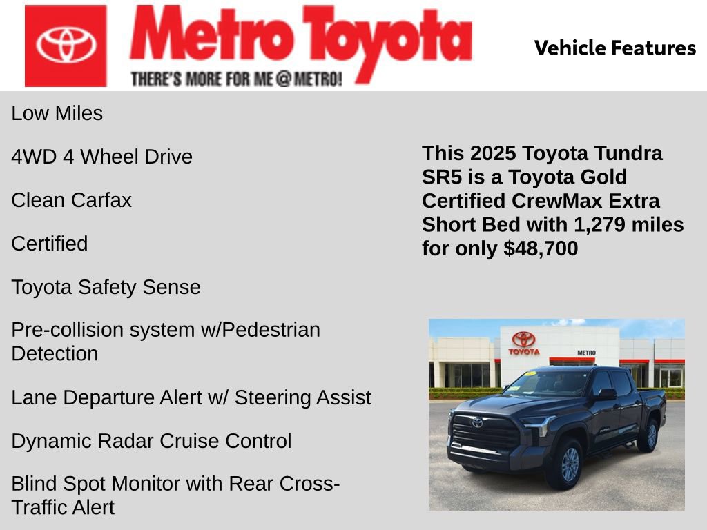 Certified 2025 Toyota Tundra SR5 w/ SR5 Convenience Package image 6