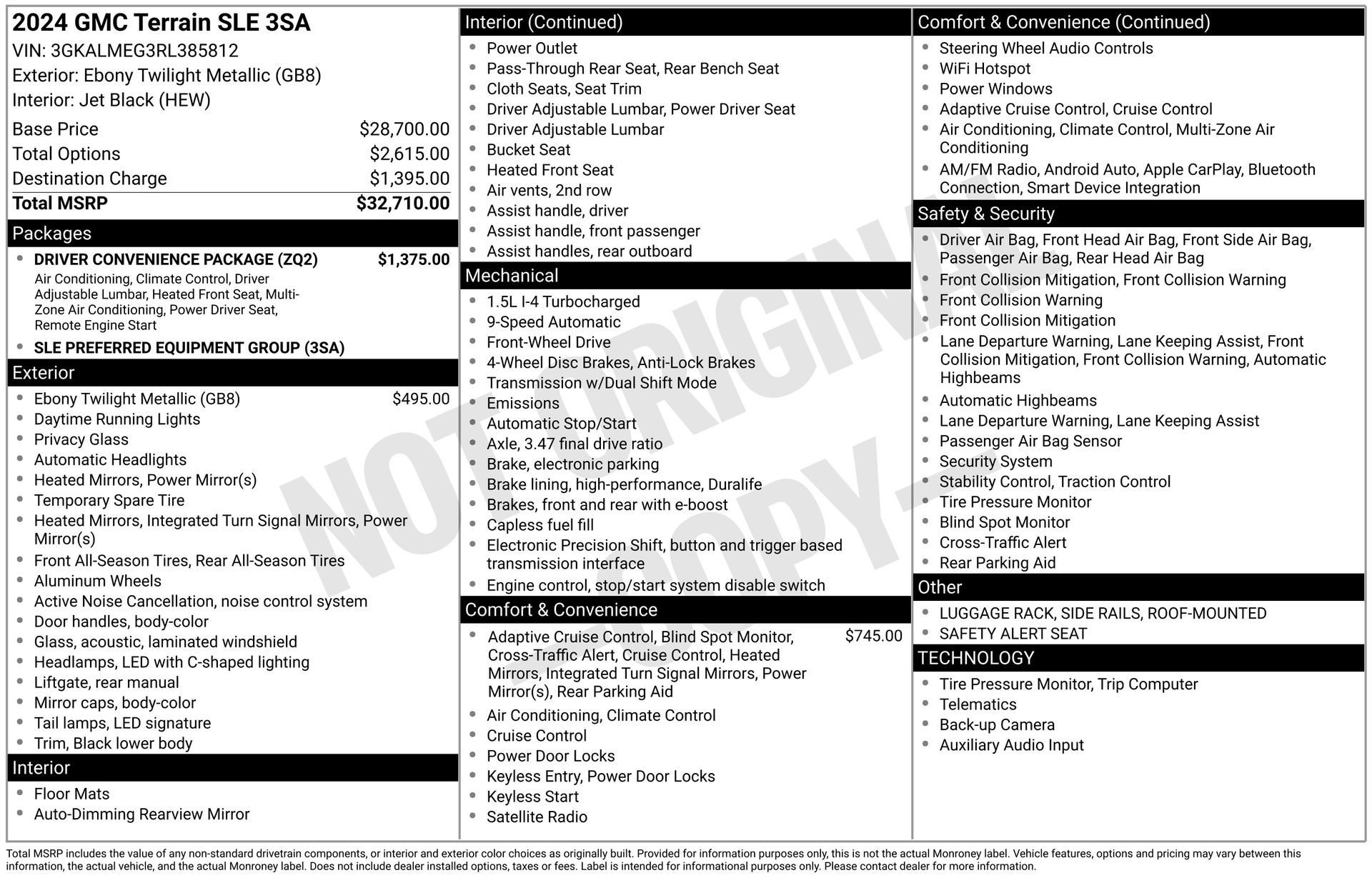 Used 2024 GMC Terrain SLE w/ Driver Convenience Package image 36