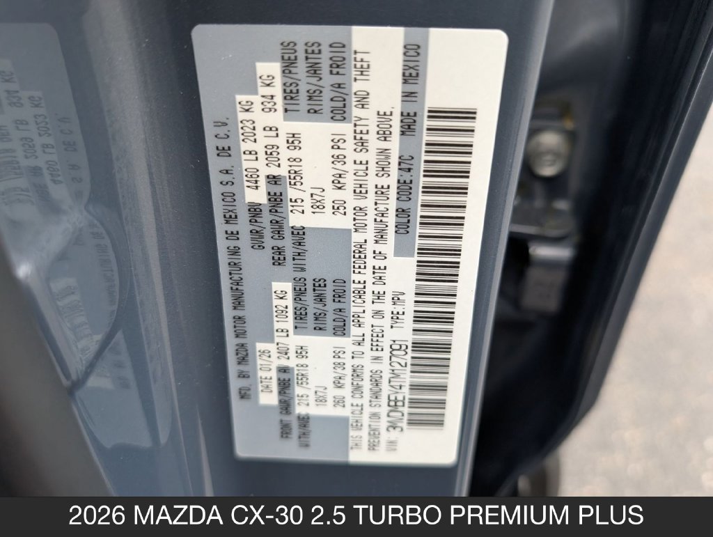 New 2026 MAZDA CX-30 2.5 Turbo w/ Premium Plus Pkg AWD/4WD image 35