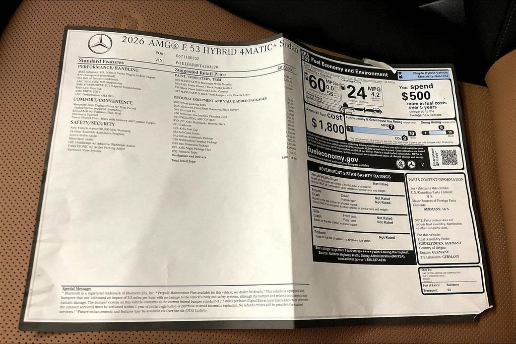 New 2026 Mercedes-Benz E 53 AMG e 4MATIC Sedan image 13