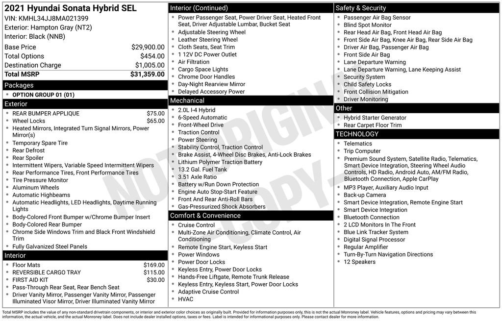 Used 2021 Hyundai Sonata SEL FWD image 37