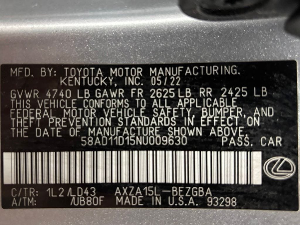 Used 2022 Lexus ES 250 w/ Premium Package AWD/4WD image 11
