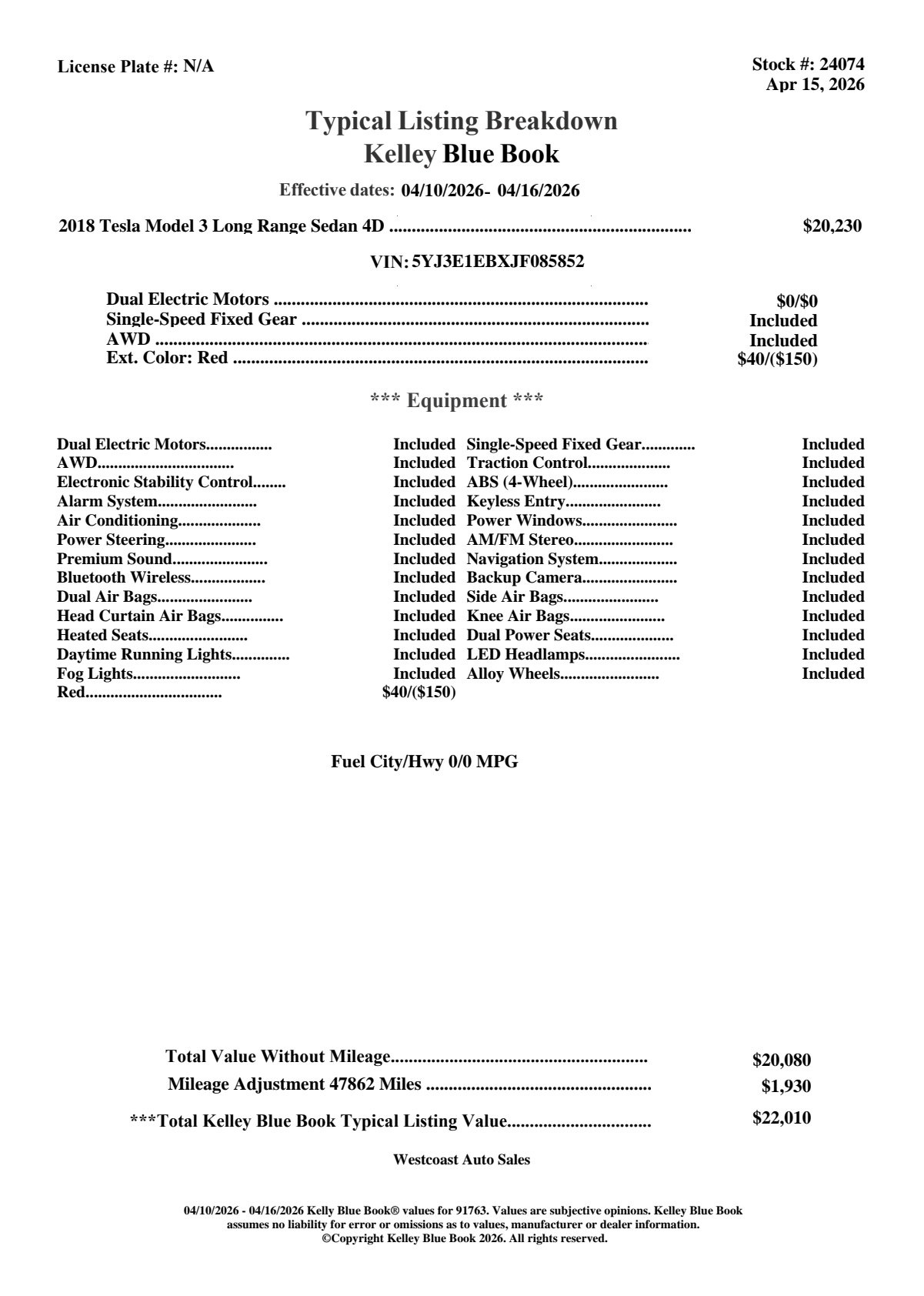 Used 2018 Tesla Model 3 Performance image 4