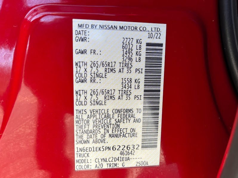 Used 2023 Nissan Frontier SV w/ SV Convenience Package image 7