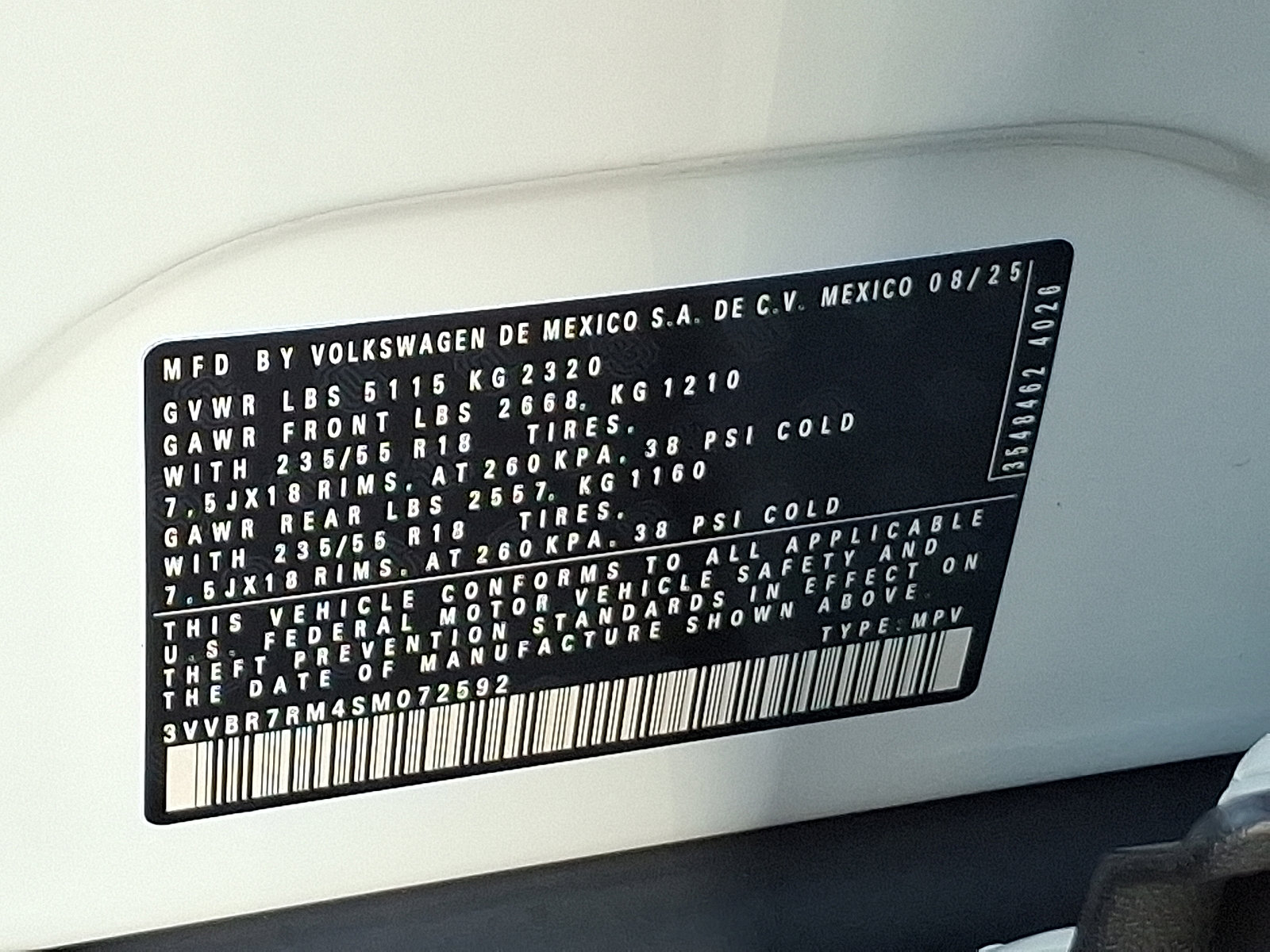 New 2025 Volkswagen Tiguan S AWD/4WD image 10