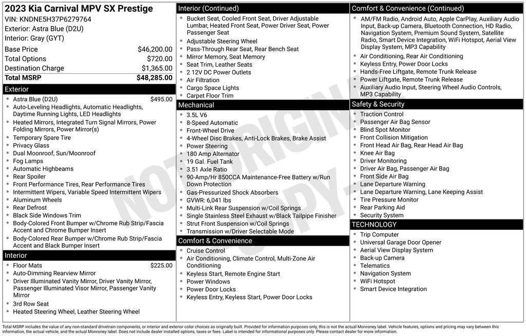 Used 2023 Kia Carnival SX Prestige image 7