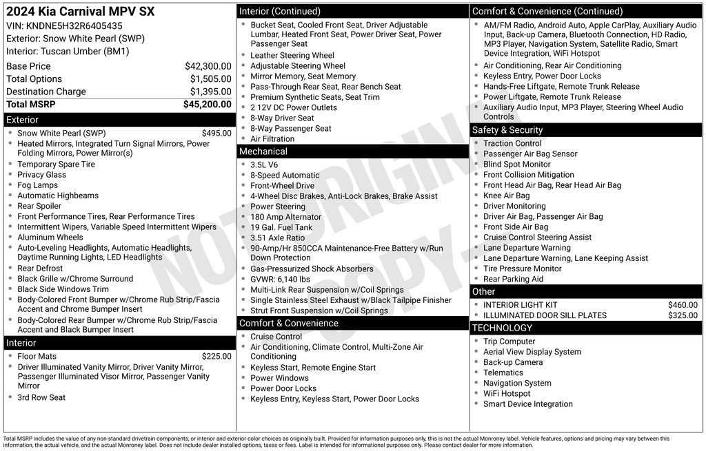 Used 2024 Kia Carnival SX FWD image 40
