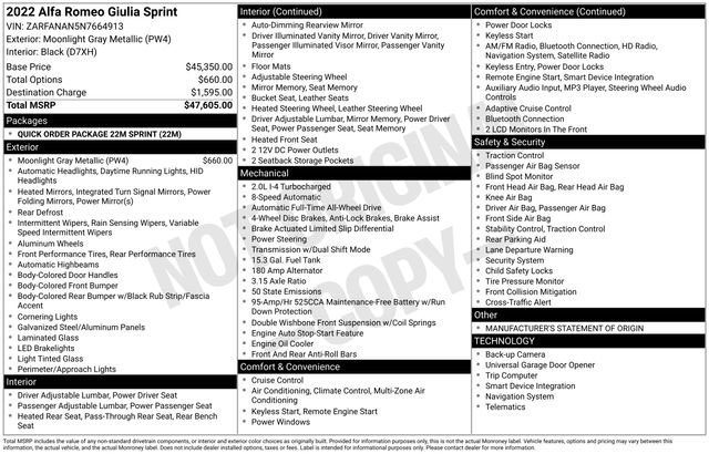Used 2022 Alfa Romeo Giulia Sprint image 35