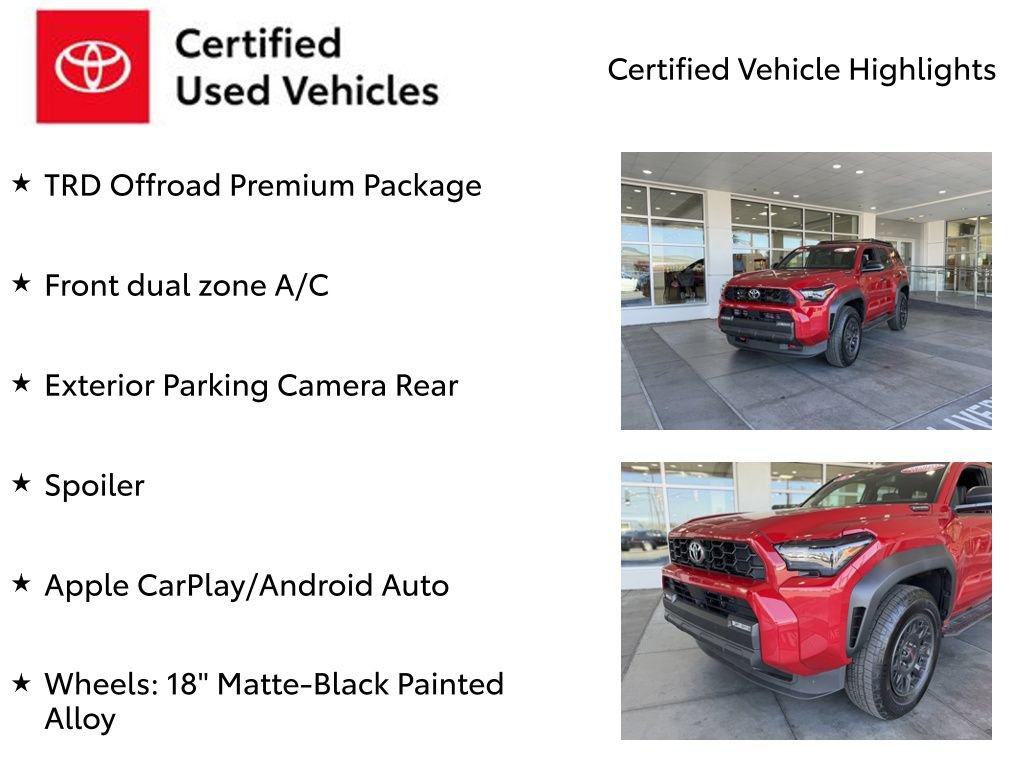 Certified 2026 Toyota 4Runner TRD Off-Road Premium w/ Tow Technology Package AWD/4WD image 7