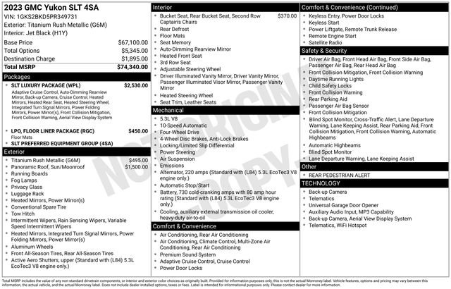 Used 2023 GMC Yukon SLT w/ SLT Luxury Package image 39