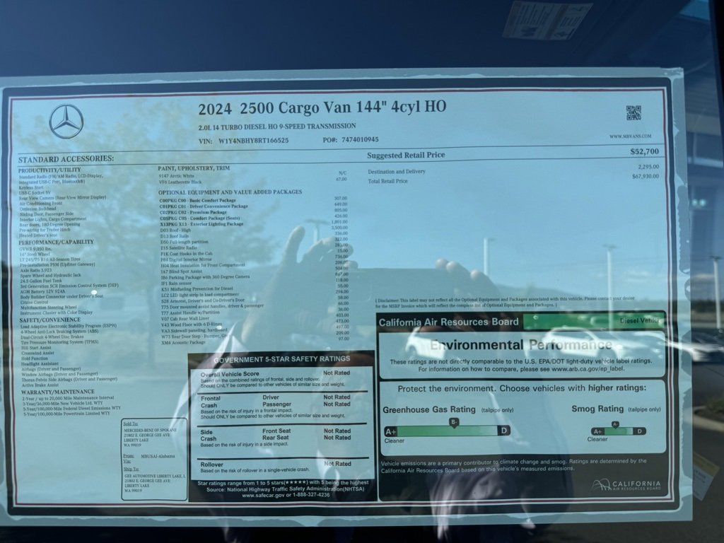 Used 2024 Mercedes-Benz Sprinter 144 Cargo image 14