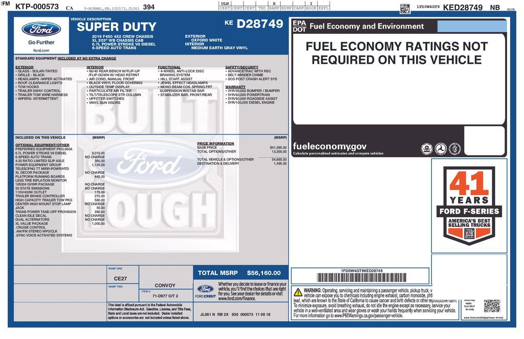 Used 2019 Ford F450 XL w/ Power Equipment Group image 3