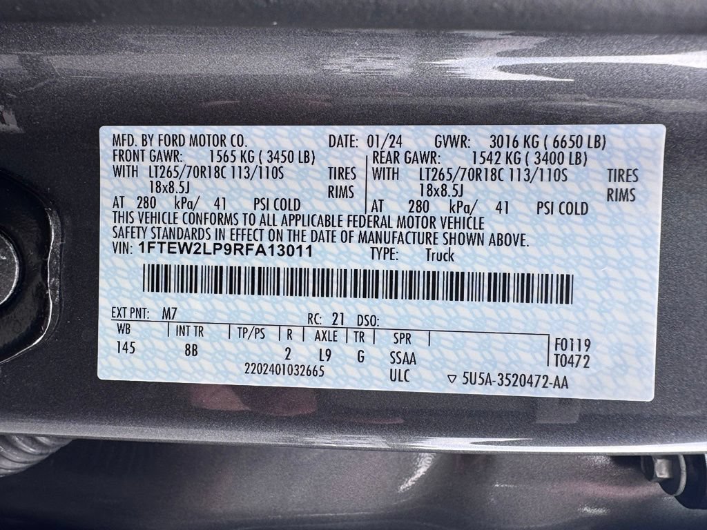 Used 2024 Ford F150 STX w/ Equipment Group 201A FX4 AWD/4WD image 44