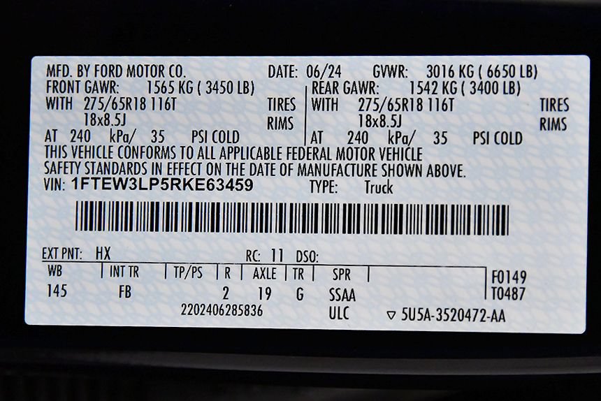 Used 2024 Ford F150 XLT w/ Equipment Group 302A MID AWD/4WD image 15
