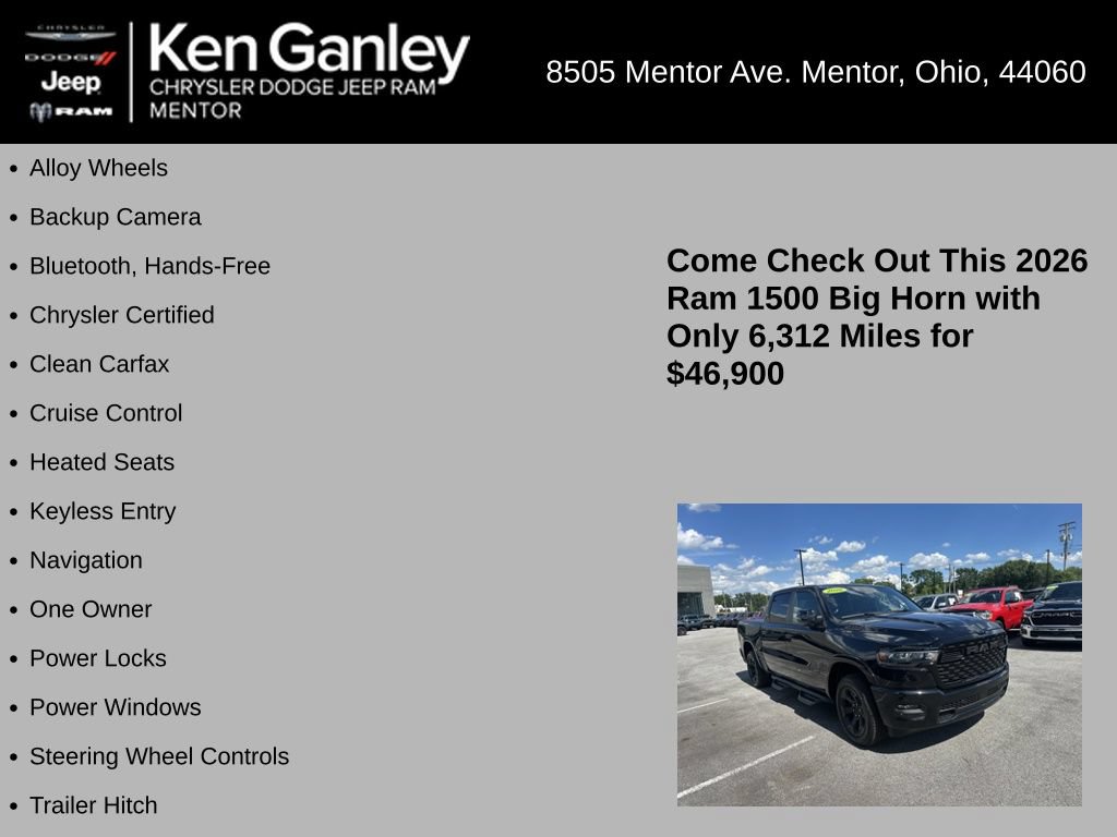 Used 2026 RAM 1500 Big Horn AWD/4WD image 5
