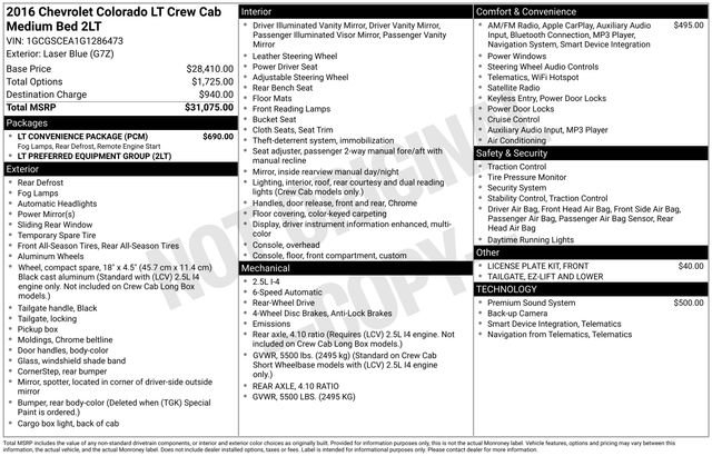 Used 2016 Chevrolet Colorado LT w/ LT Convenience Package image 15