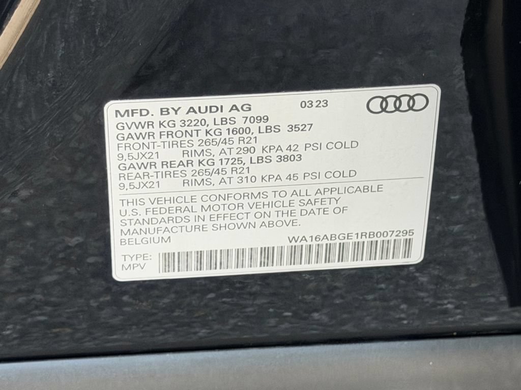 Used 2024 Audi Q8 e-tron Prestige w/ Prestige Package AWD/4WD image 33