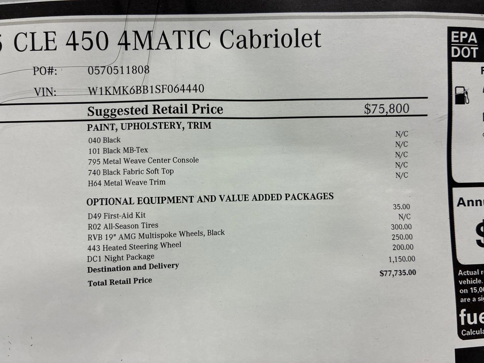 New 2025 Mercedes-Benz CLE 450 4MATIC Cabriolet image 15