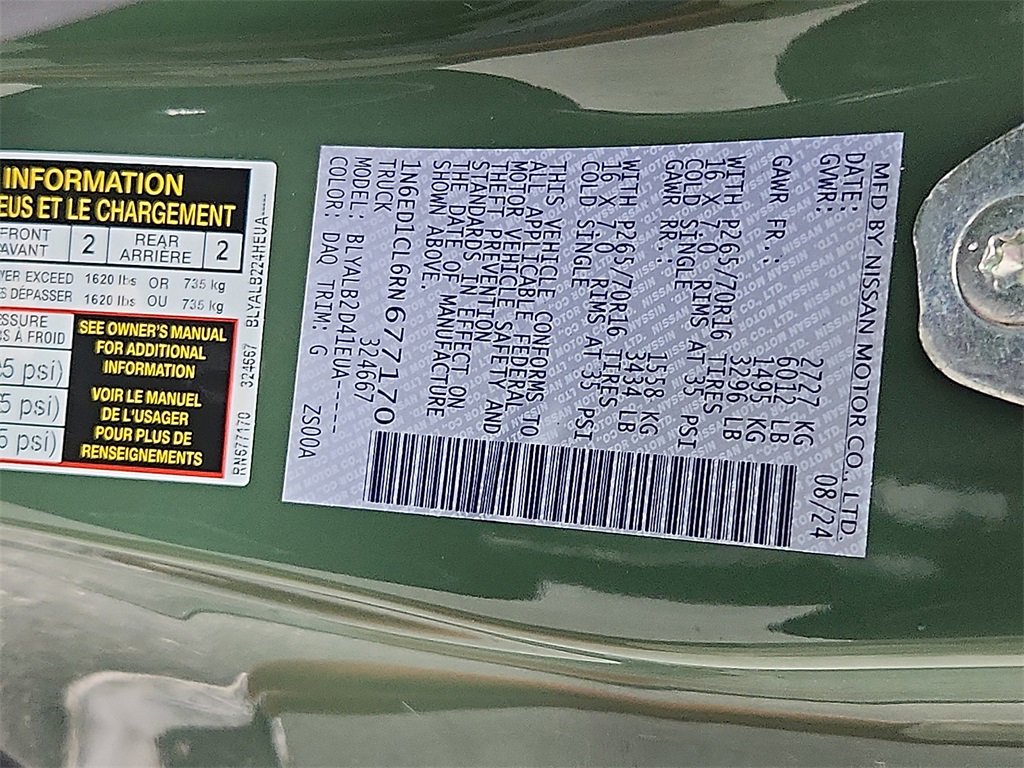 Certified 2024 Nissan Frontier SV image 27