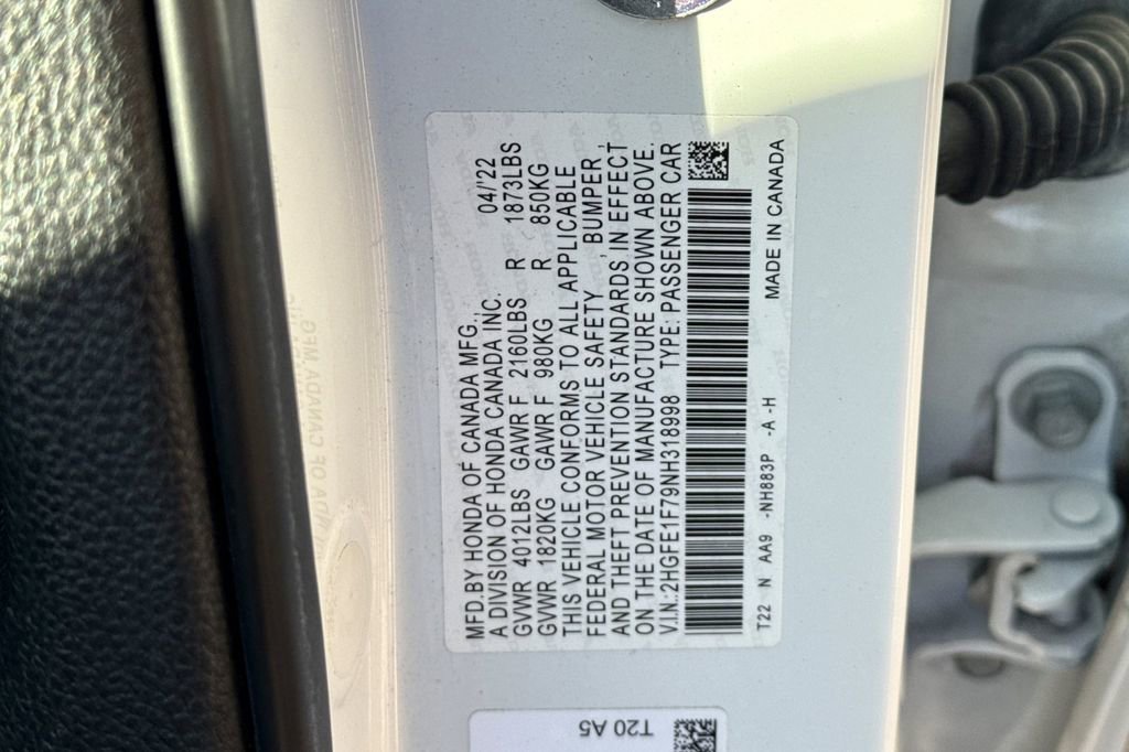 Certified 2022 Honda Civic EX image 34