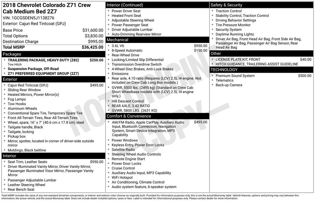 Used 2018 Chevrolet Colorado Z71 RWD image 4