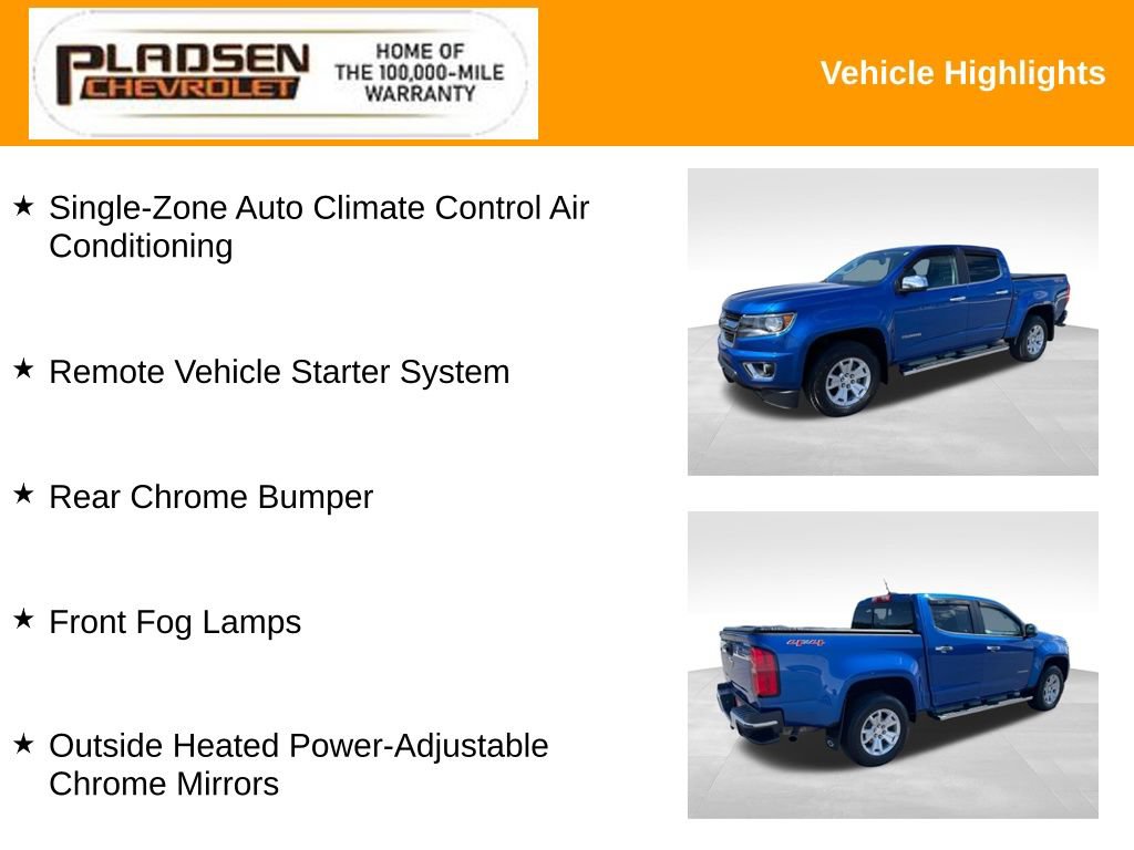 Used 2018 Chevrolet Colorado LT w/ Luxury Package, Chrome AWD/4WD image 14