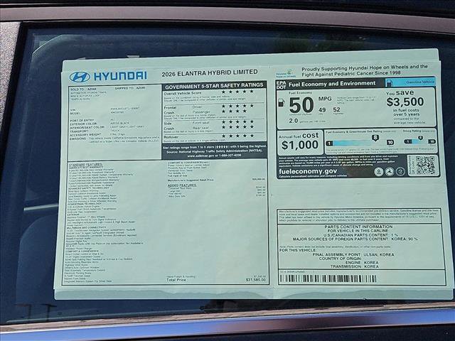 New 2026 Hyundai Elantra Limited FWD image 17