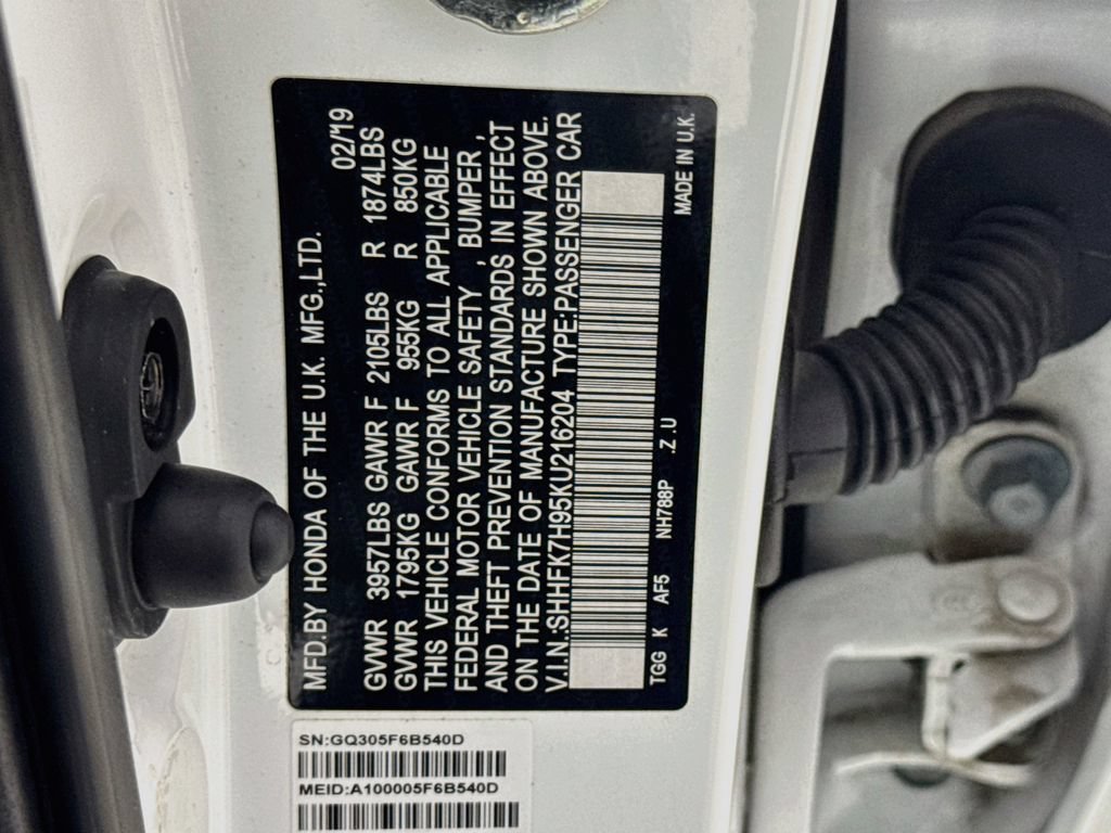 Used 2019 Honda Civic Sport Touring image 41