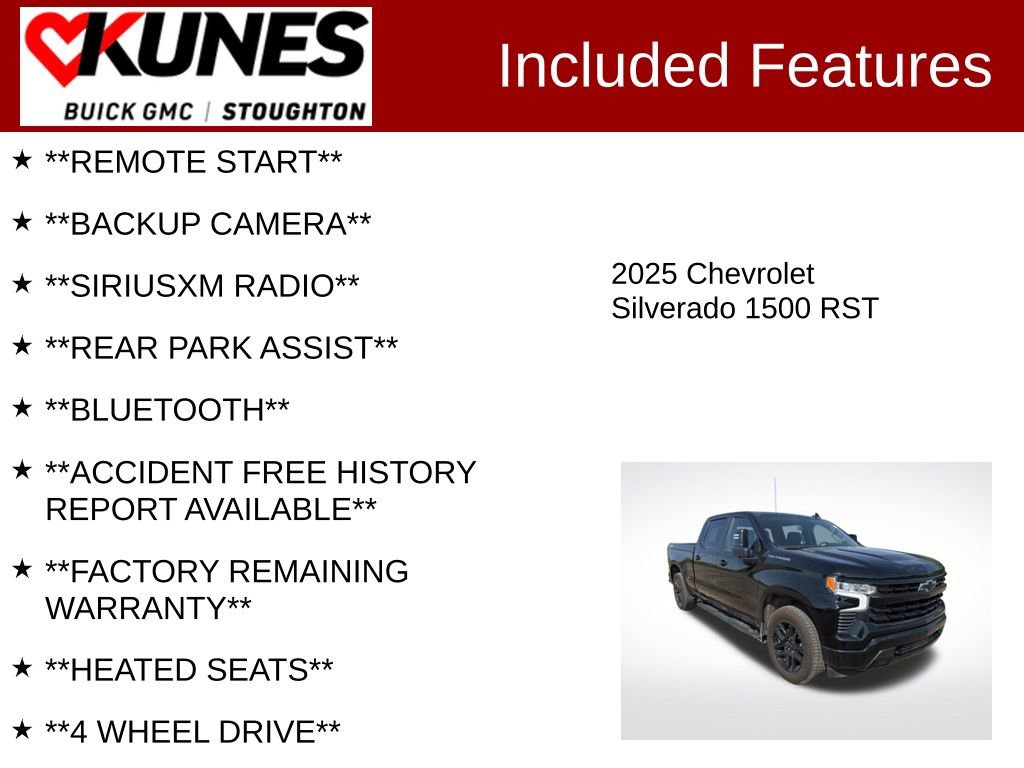 Used 2025 Chevrolet Silverado 1500 RST w/ Protection Package AWD/4WD image 2