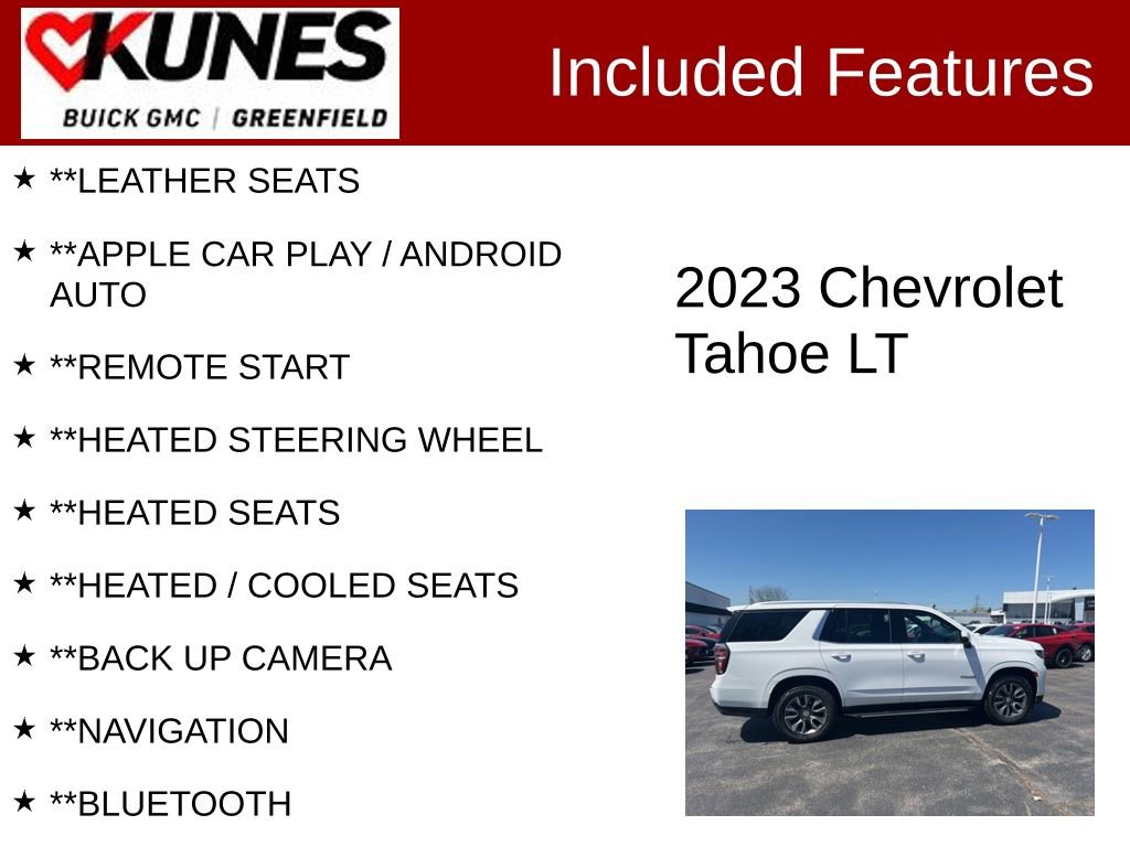 Used 2023 Chevrolet Tahoe LT w/ Luxury Package AWD/4WD image 2