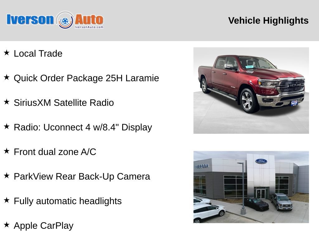 Used 2020 RAM 1500 Laramie AWD/4WD image 2