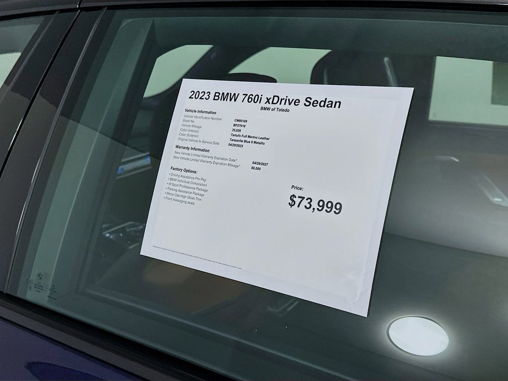 Used 2023 BMW 760i xDrive w/ Luxury Rear Seating Package AWD/4WD image 12